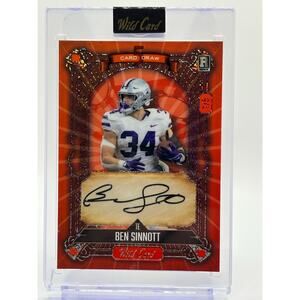 2024 Wild Card 5 Card Draw Ben Sinnott Rookie Orange Auto 1/5 SP Commanders RC